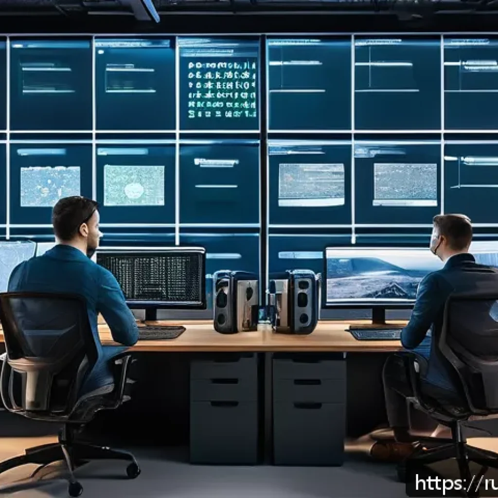 데이터사이언스에서 전이 학습 - A modern tech workspace featuring a diverse team of Russian data scientists collaborating on transfe...